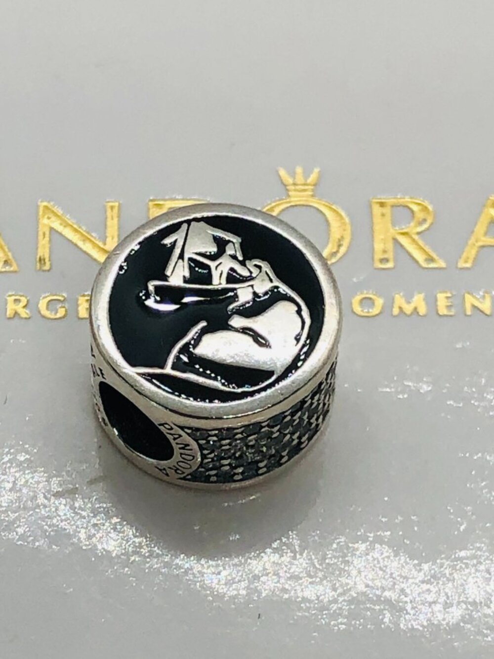 Pandora Mandalorian and Grogu Slider Charm